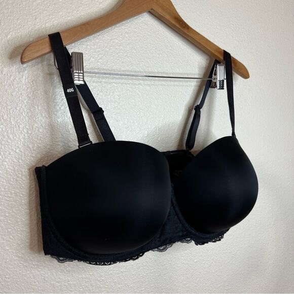 Torrid Curve Black Lightly Lined Multi-Way Strapless Bra NEW 40G - Picture 2 of 11
